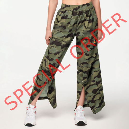 Zumba Explore Wide Leg Woven Pants - Olive Expedition