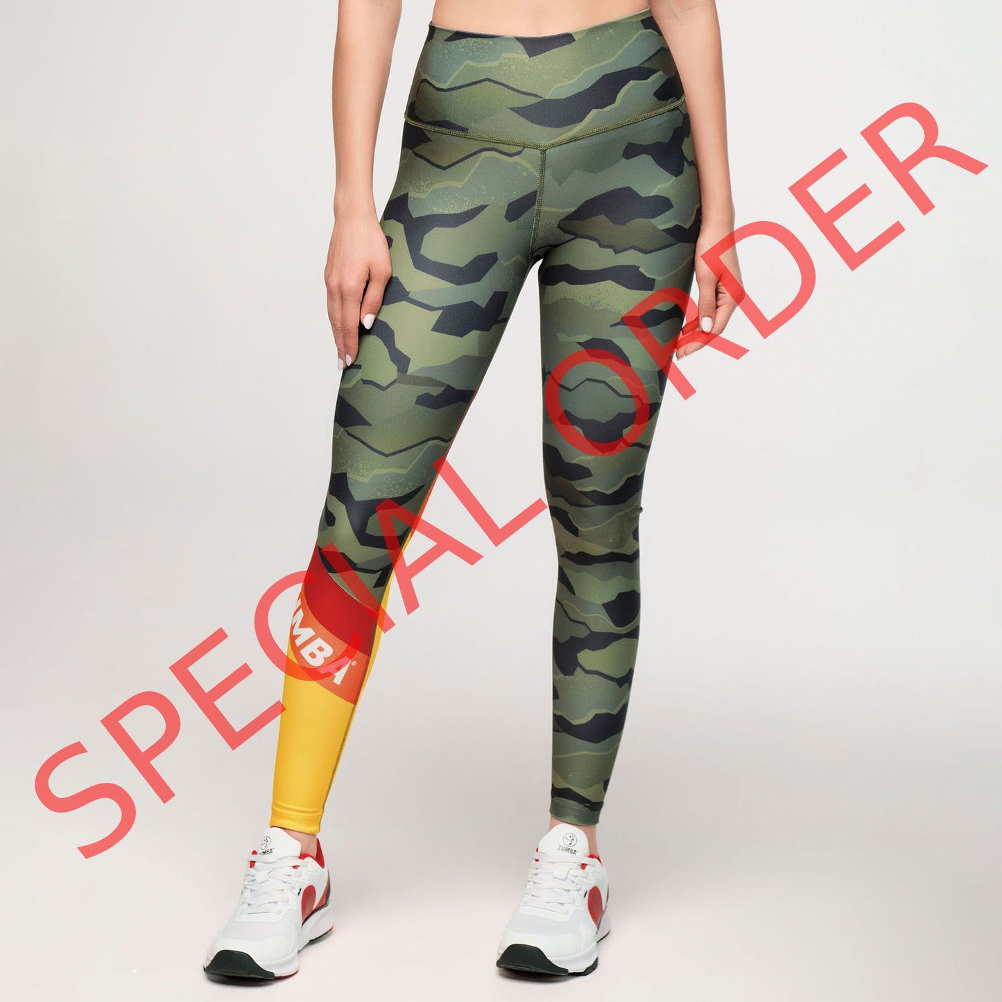 Zumba Explore High Waisted Ankle Leggings  - Olive Expedition