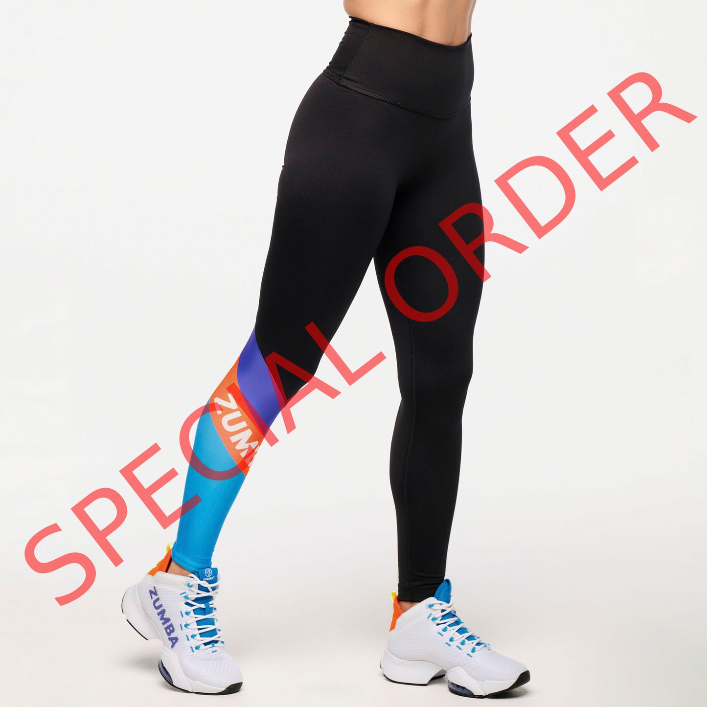 Zumba Explore High Waisted Ankle Leggings With Diagonal Insert