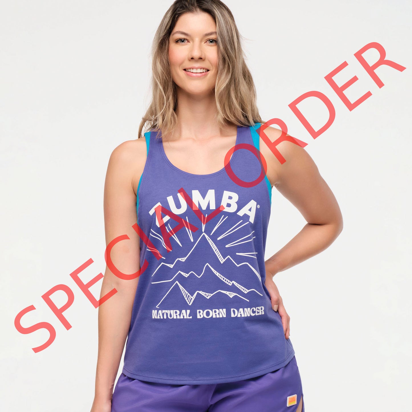 Zumba Explore Loose Tank With Round Hem - Purple Pop