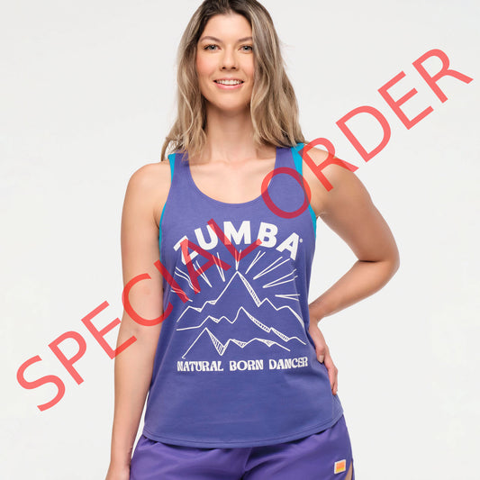 Zumba Explore Loose Tank With Round Hem - Purple Pop