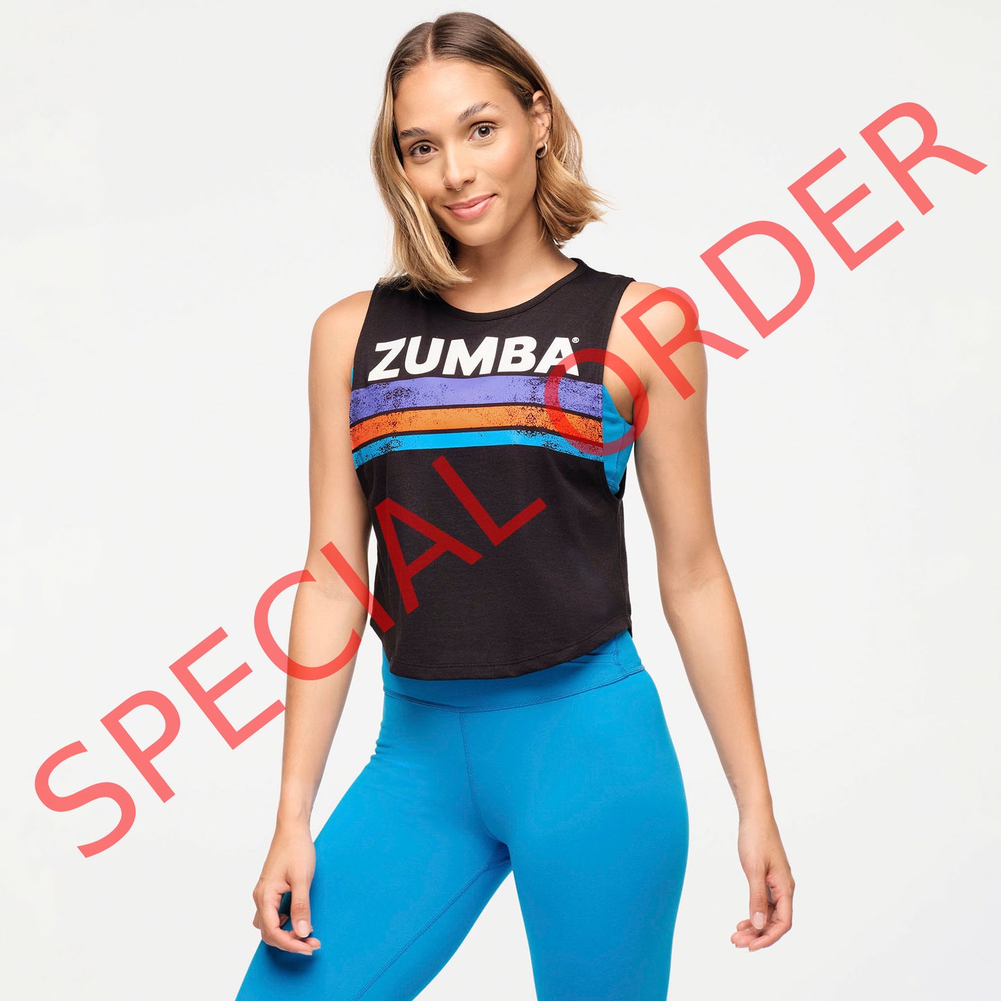 Zumba Explore Round Hem Muscle Tank - Bold Black