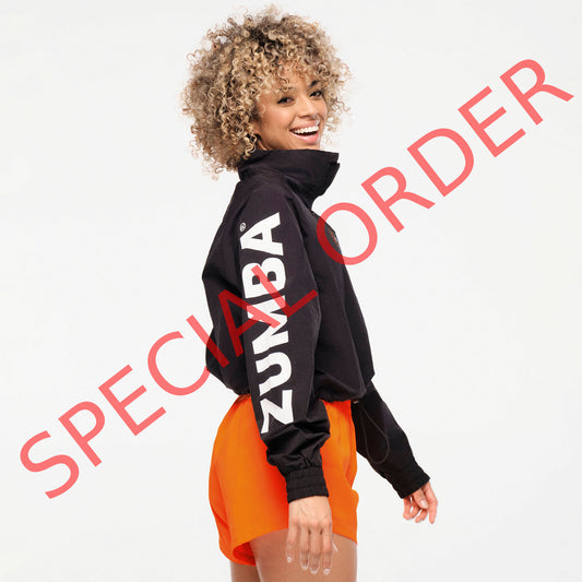 Zumba Explore High Neck Half Zip Crop Pullover