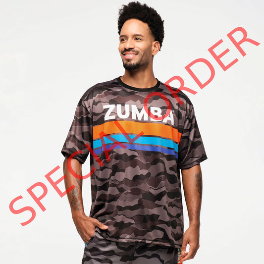 Zumba Explore Men's Mesh Crew Neck Tee