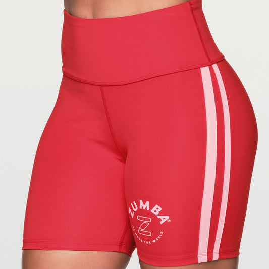 Retro Zumba High Waisted Biker Shorts
